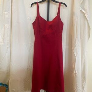 Ann Taylor Red Knee Length Dress